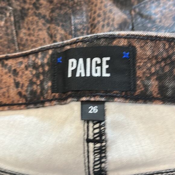 Paige - NWT Hoxton Snakeskin Skinny Jeans - Picture 7 of 8